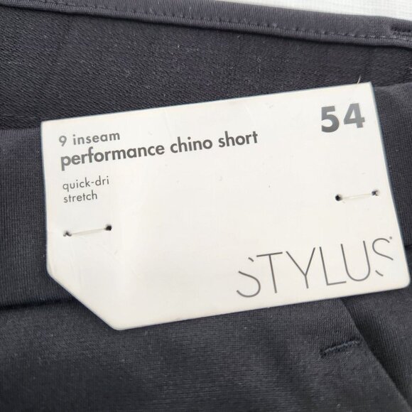 Stylus Performance Chino Shorts, Mens Size 54, Black NEW MSRP $50 - Picture 2 of 6